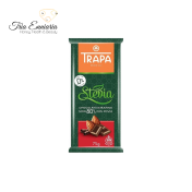 Ciocolata neagra 80% cu stevie si maltitol, Trapa, 75 g.