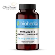 Vitamine B12 (méthylcobalamine), 50 mcg, 60 gélules, Bioherba