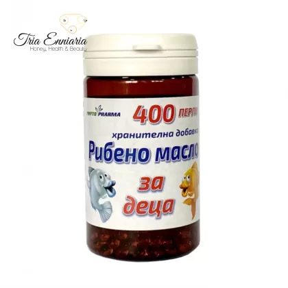 Ιχθυέλαιο για παιδιά, 400 μαργαριτάρια, PhytoPharma
