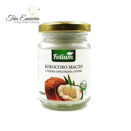 BIO Λάδι καρύδας, ψυχρής πίεσης, Folium, 150 ml.