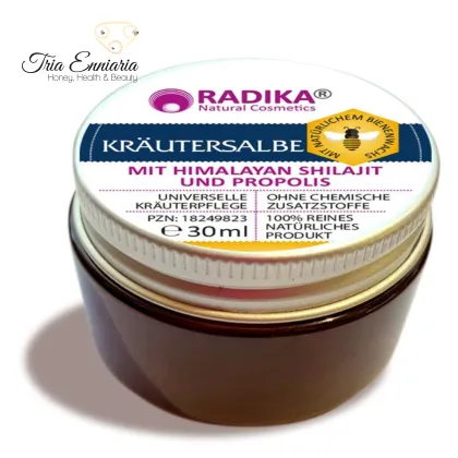 Himalayan Herbal Ointment with mummy and propolis, 30ml, Radika