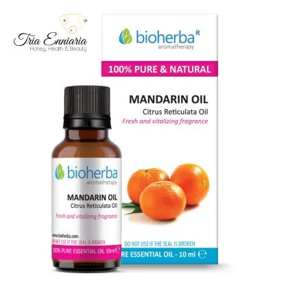 Mandarine, huile essentielle pure, 10 ml, Bioherba