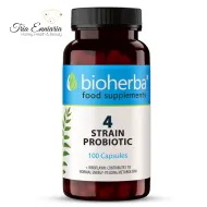 Probiotic 4 Tulpină, 100 Capsule, Bioherba