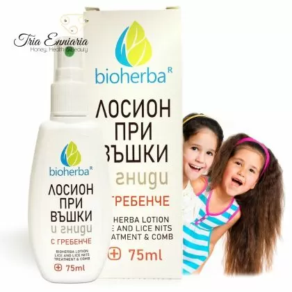 Läuse- und Nissen-Lotion mit Kamm, 75 ml, Bioherba