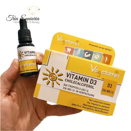 Flüssiges Vitamin D3 Cholecalciferol Vegetamin, 20 ml, Bionia