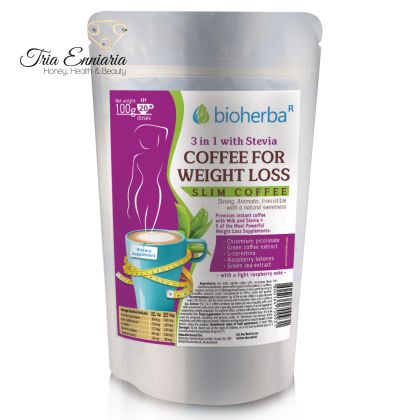 Café Minceur 3 en 1 Au Lait Et à La Stévia, 100 g, Bioherba