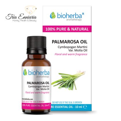 Пальмароза, Чистое Эфирное Масло, 10 мл, Bioherba