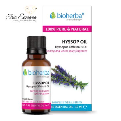 Hysope, Huile Essentielle Pure, 10 ml, Bioherba