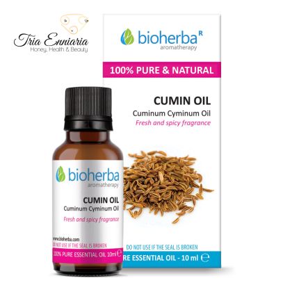 Cumino, Olio Essenziale Puro, 10 ml, Bioherba