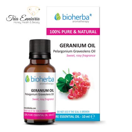 Geranium, reines ätherisches Öl, 10 ml, Bioherba