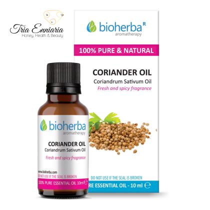 Coriandru, ulei esențial pur, 10 ml, Bioherba