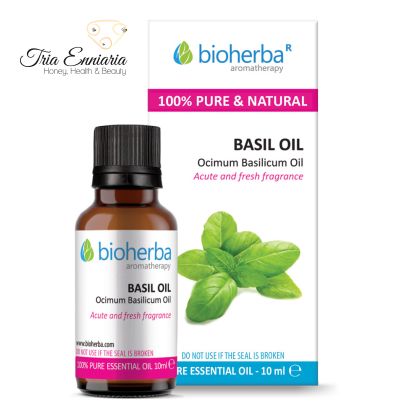 Βασιλικό, Καθαρό Αιθέριο έλαιο, 10 ml, Bioherba