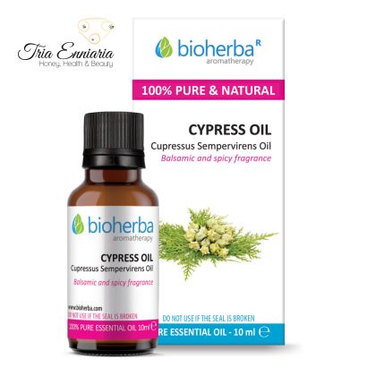 Zypresse, reines ätherisches Öl, 10 ml, Bioherba