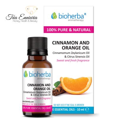 Cinnamon With Orange Essential Oil, 10 ml, Bioherba