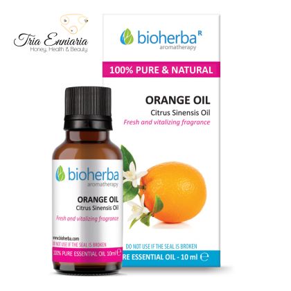 Portocală, ulei esențial pur, 10 ml, Bioherba