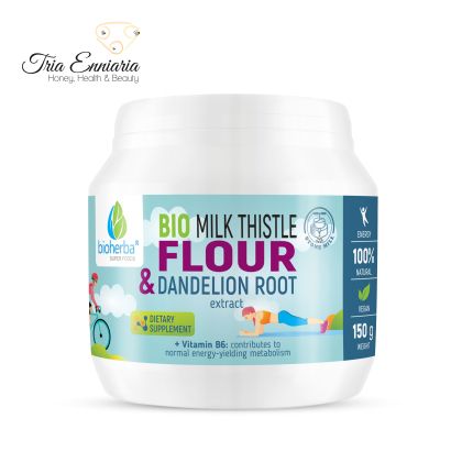 Bio Milk Thistle Flour And Dandelion Root Extract, 150 g, Bioherba