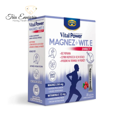 Magnesio + Vitamina E Direct, 20 Bustine x 1.5 g, Kruger