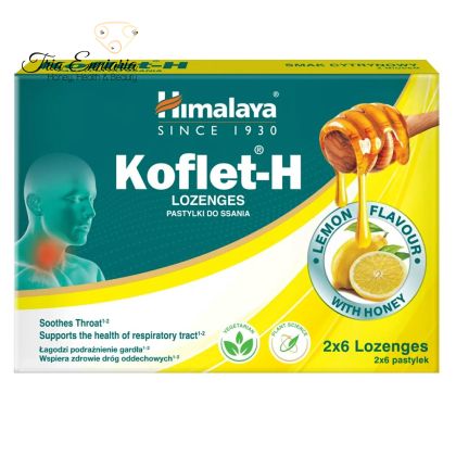 Koflet-N Sabor Limón, 12 piezas, Himalaya