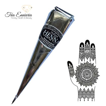 Henna For Drawing Black, 1 Cone, 30 g, Indian Henna
