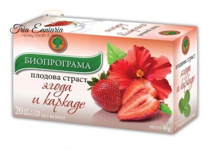 Erdbeer- und Hibiskustee, 20 Packungen