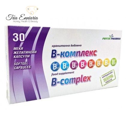 Complex de vitamina B, natural, FitoFarma, 30 capsule