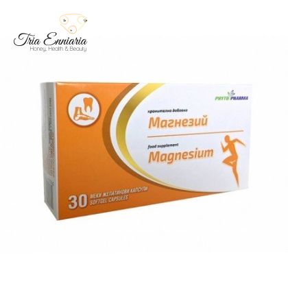Magnesium, Nahrungsergänzungsmittel, 30 Kapseln, FitoFarma