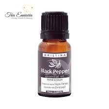 Μαύρο πιπέρι, Καθαρό Αιθέριο έλαιο, 10 ml, Hristina