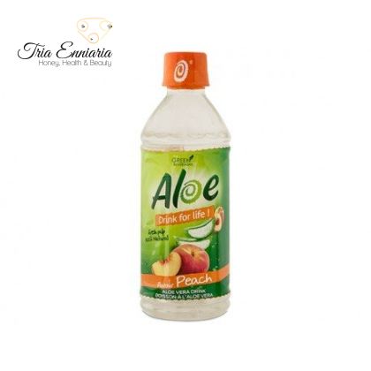 Drink Aloe, Pfirsich, Drink For Life, 500 ml.