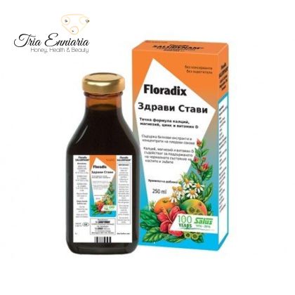 Articulations saines, formule liquide à base de plantes et de fruits, Floradix, 250 ml.