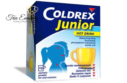 Колдрекс, Колдрекс Юниор х10 от простуды и гриппа для детей от 6 до 12 лет.