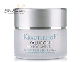 Hyaluron+ Tagescreme für Gesicht mit Glättungseffekt und LSF 15 + Uva, 50 ml, Kräuterhof