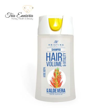 Shampooing à l'Aloe Vera, pour le volume des cheveux, 200 ml, Hristina