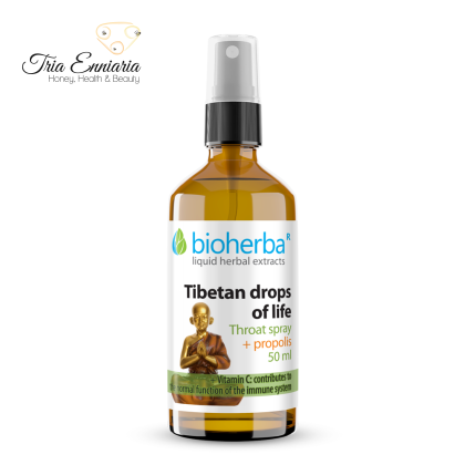 Gouttes tibétaines à la propolis, spray pour la gorge, 50 ml, Bioherba