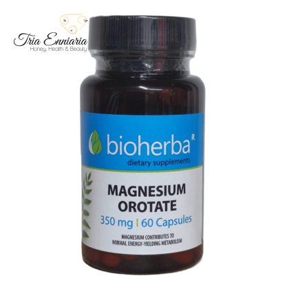 Magnesiumorotat, 350 mg, 60 Kapseln, Bioherba