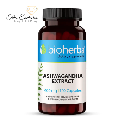 Ashwagandha, 400 mg, 100 Kapseln, Bioherba