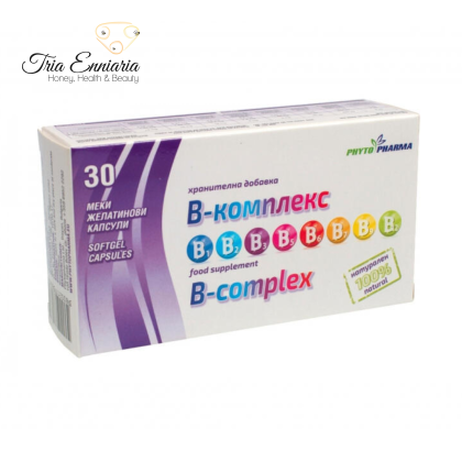 Complex de vitamina B, natural, FitoFarma, 30 capsule