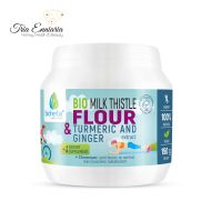Faina Organica De ciulin Alb, Ghimbir Si Turmeric, 150 g, Bioherba