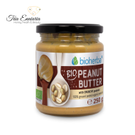 Beurre de cacahuète biologique 100%, aux cacahuètes croquantes, 250g, Bioherba