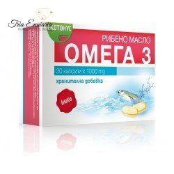 OMEGA 3 - Рыбий жир, Анчоус, 1000 мг, 30 капсул, Екотонус