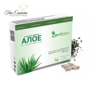 Aloe, ξηρό εκχύλισμα, Βοήθεια για τη δυσκοιλιότητα, 30 κάψουλες, Zdravnitza