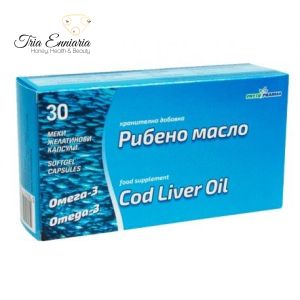 Huile de poisson (Oméga 3), 1000 mg, 30 gélules, FiPharma