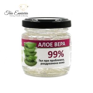 Gel für problematische und gereizte Haut, Aloe Vera (99 %), 100 ml, Rettich