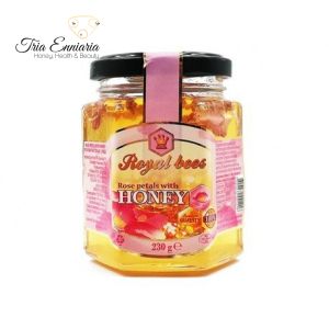 Miel aux pétales de rose 230 g.