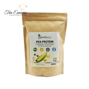 Proteine di piselli, da piselli gialli, polvere, Zdravnitsa, 400 g.