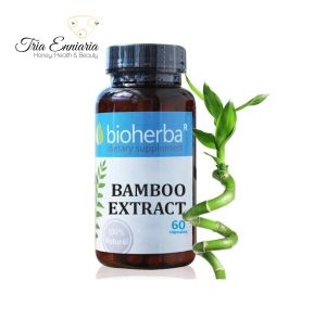Екстракт от бамбук, 60 капсули x 300mg , Bambusa vulgaris , Биохерба