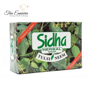 Săpun din plante cu neem și tulsi, 75 g, Sidha