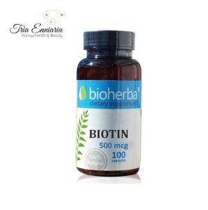 Biotina 500mcg, 100 capsule, Bioherba