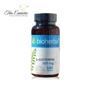 L-Glutammina, 500 mg, 100 Capsule, Bioherba