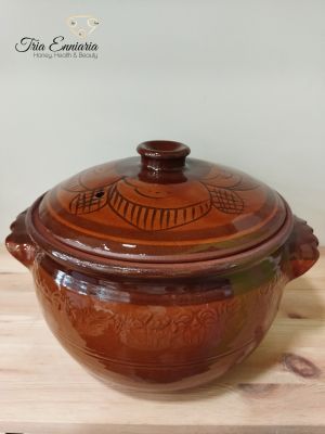 Clay pot with lid 7 liters
