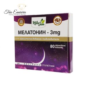Μελατονίνη-3 mg, υποστήριξη ύπνου, 80 δισκία, Nicsen